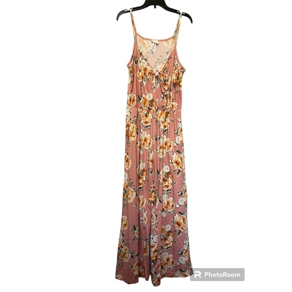 Caution to the Wind jumpsuit pink floral size‎ M - Picture 1 of 5